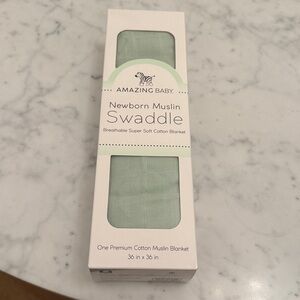 Amazing Baby Green Swaddle Blanket